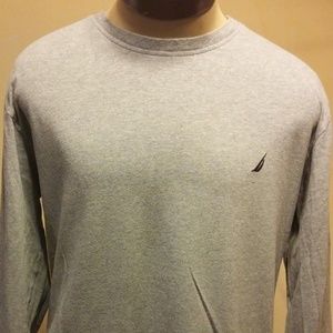 Nautica Sleepwear Long Sleeve Gray Nightshirt